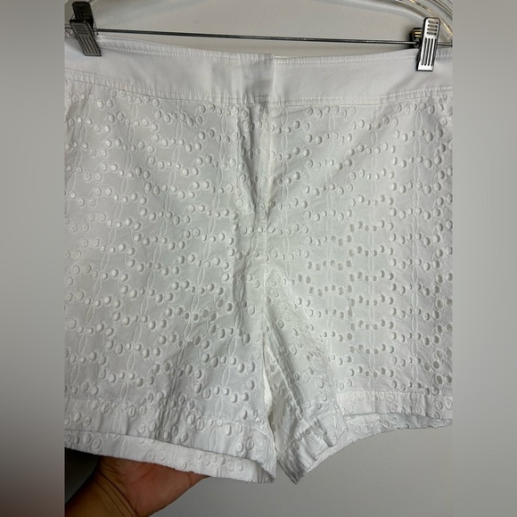 Vineyard Vines Women White Eyelet Shorts Plus 16 Old Money Country club Classic - Picture 16 of 16